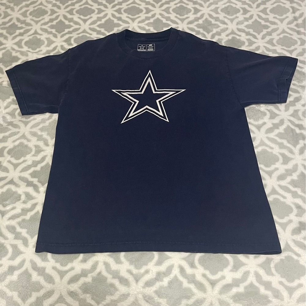 Dallas Cowboys T Shirt Mens Medium NFL Football Team Apparel Navy Blue‎